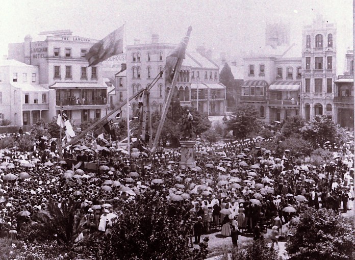 The unveiling of Lang's statue 1891